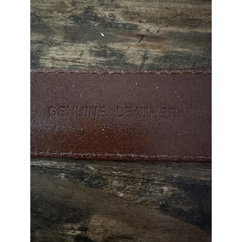 vintage polo ralph lauren‎ Brown Leather Belt/brass Buckle Sz 100/40